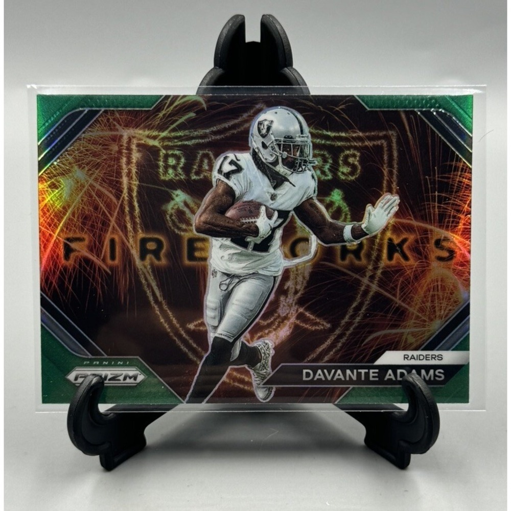 2023 Panini Prizm Davante Adams Green Prizm Fireworks #F-21 Las Vegas‎ Raiders